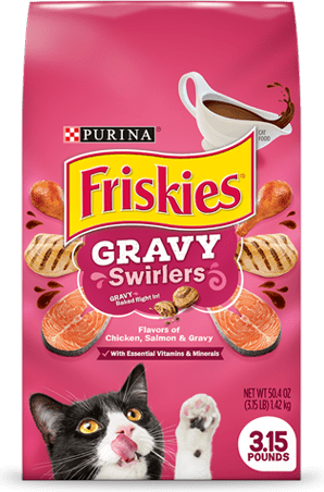 Friskies Gravy Swirlers With Flavors Of Chicken, Salmon & Gravy